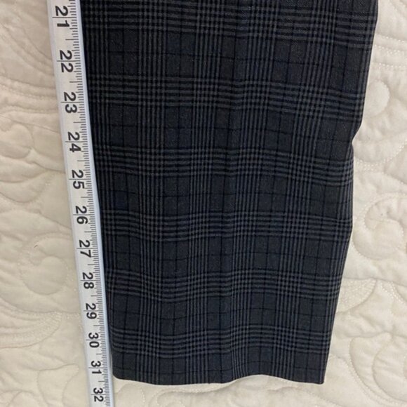 Hilary Radley Dress Pmats Dark Gray Plaid Size 14 - Picture 9 of 10